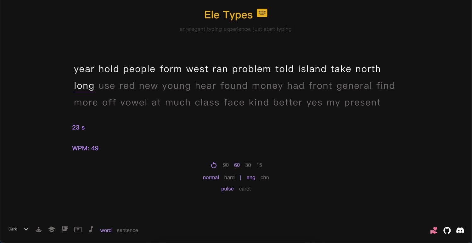 「Ele Types 」打字练习就用它，很优雅
