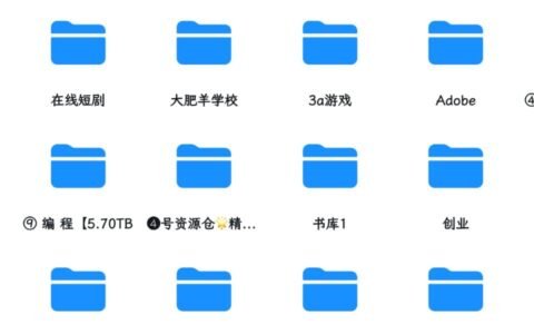 「apachecn」组织化云盘资源合集，影视、书籍、软件、游戏全都有