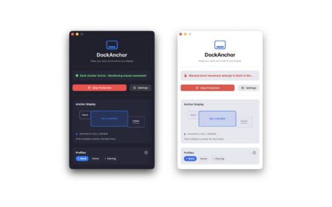 「DockAnchor」彻底解决 macOS 程序坞在多显示器间“乱跑”的开源神器