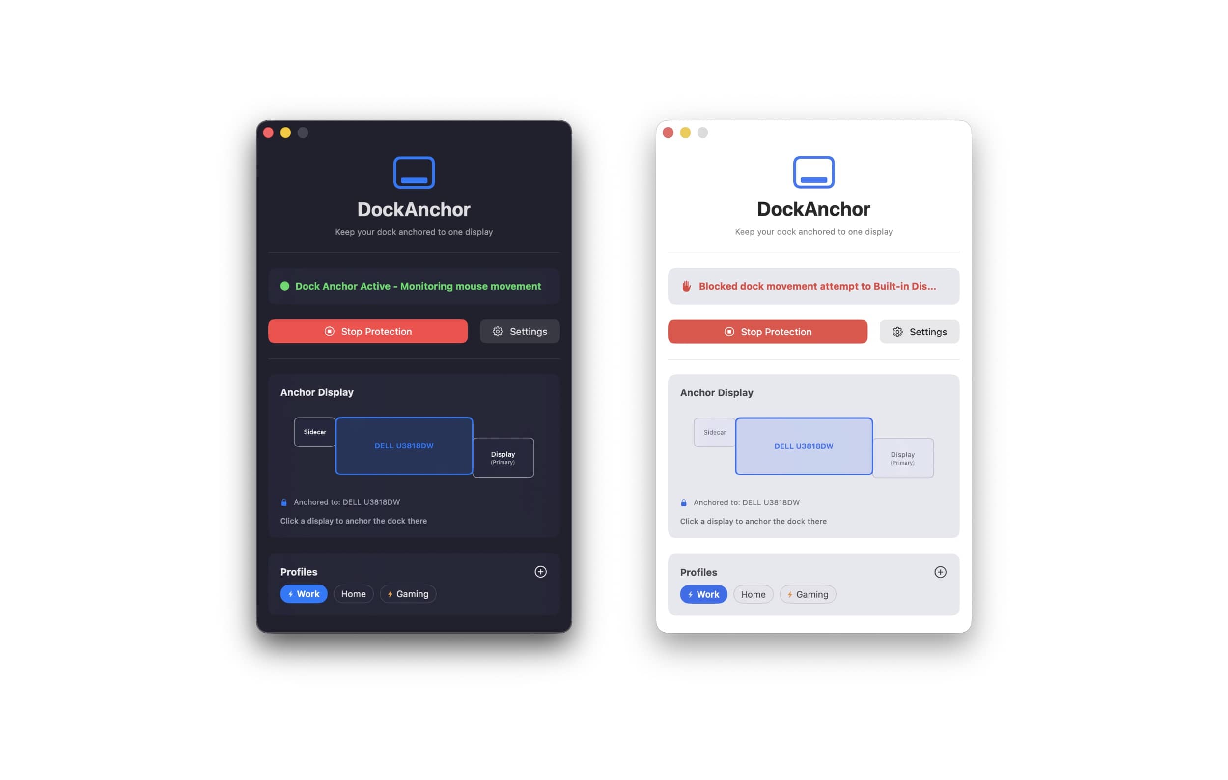 「DockAnchor」彻底解决 macOS 程序坞在多显示器间“乱跑”的开源神器
