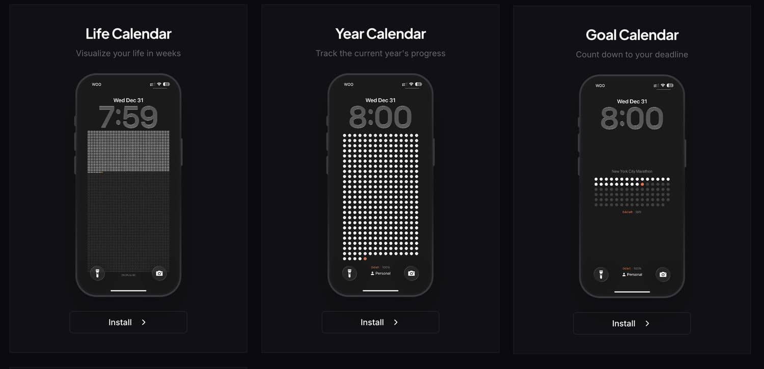 「The Life Calendar」：将生命倒计时设为锁屏，这或许是最高级的极简时间管理