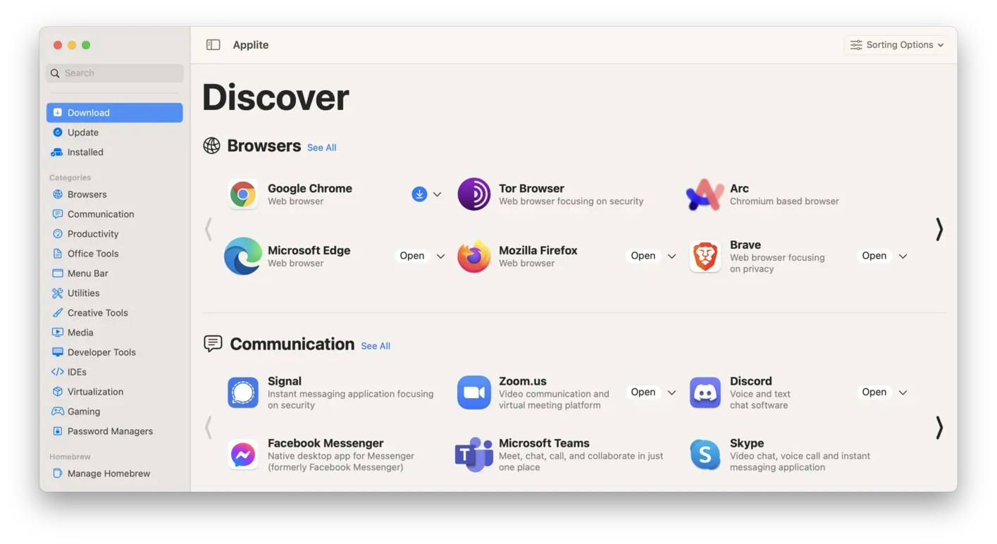 「Applite」让 Homebrew 像 App Store 一样简单,macOS 必备的免费开源软件管理神器