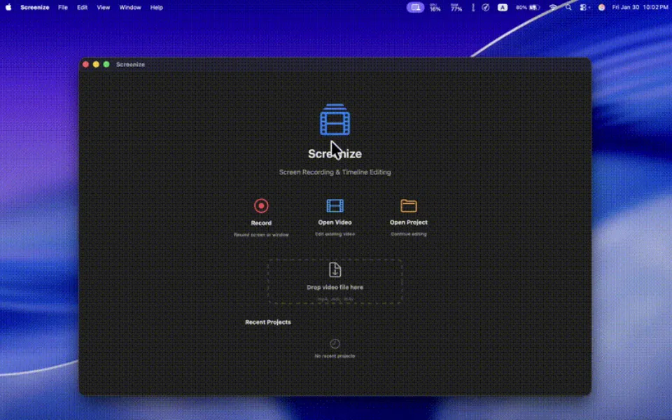 「Screenize」免费开源的 macOS 智能录屏神器,Screen Studio 的绝佳替代