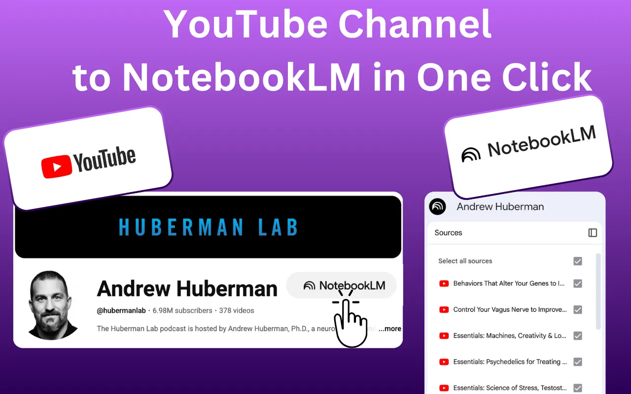 「YouTube to NotebookLM」一键将 YouTube 视频导入 NotebookLM,打造 AI 视频学习工作流