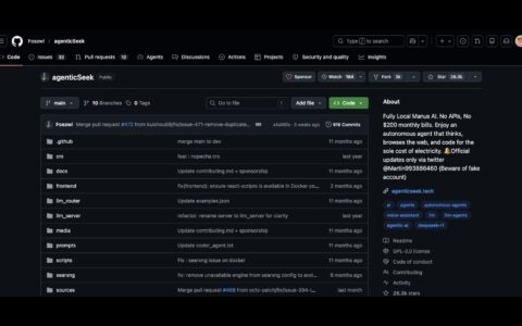 「agenticSeek」完全本地的 Manus 替代方案：会浏览网页、写代码和规划任务