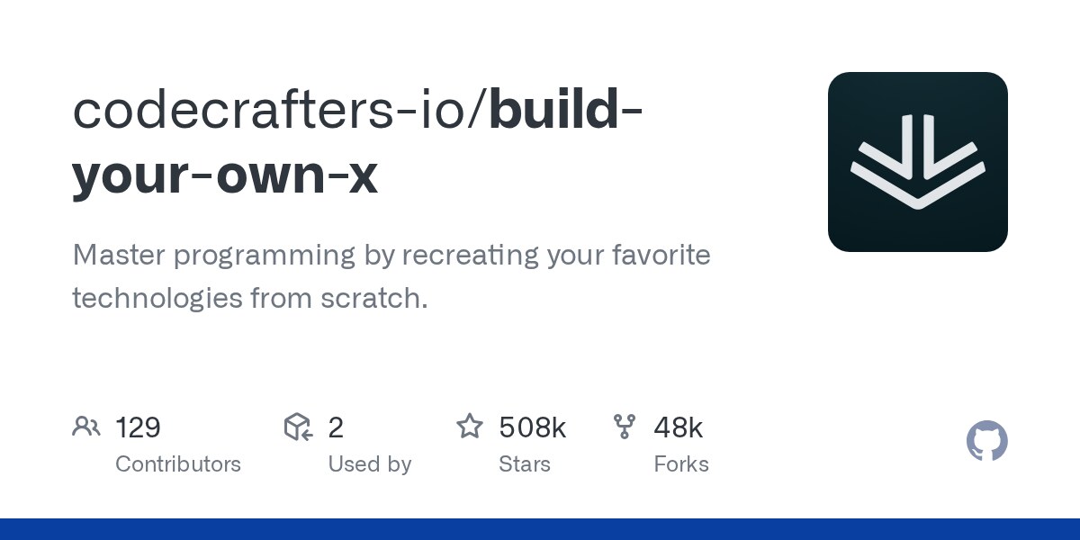 build-your-own-x GitHub 项目预览图