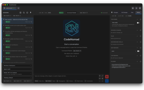 「CodeNomad」OpenCode 的 AI Coding Cockpit：把终端 Agent 变成多实例桌面工作区
