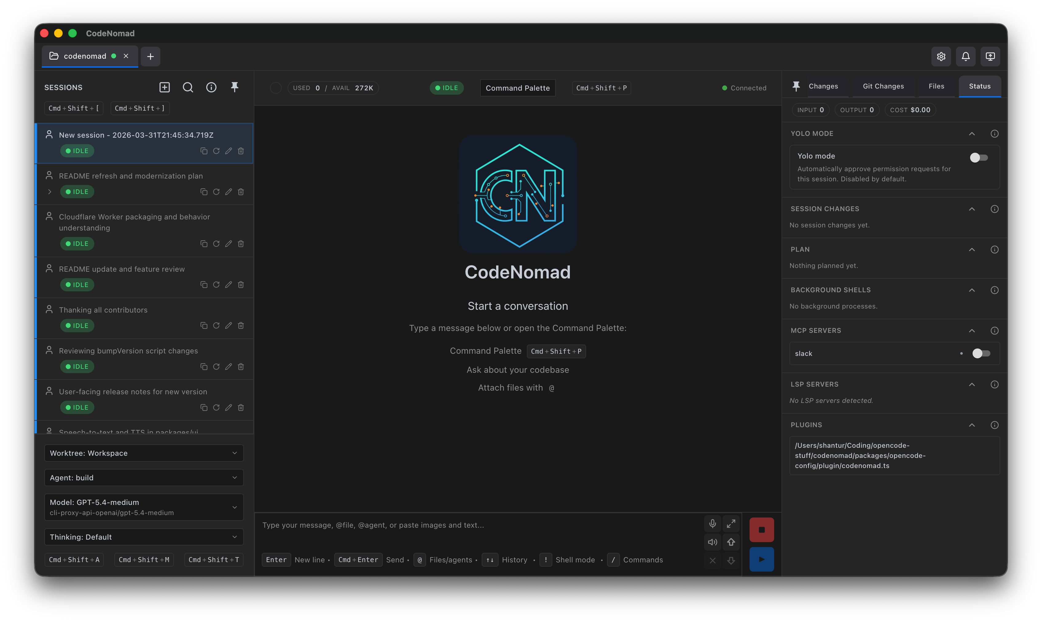 CodeNomad 多实例工作区截图