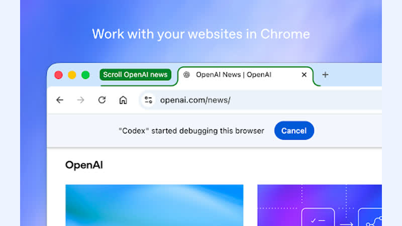 「Codex」官方 Chrome 插件：让 Codex 接管已登录网页里的多步骤任务