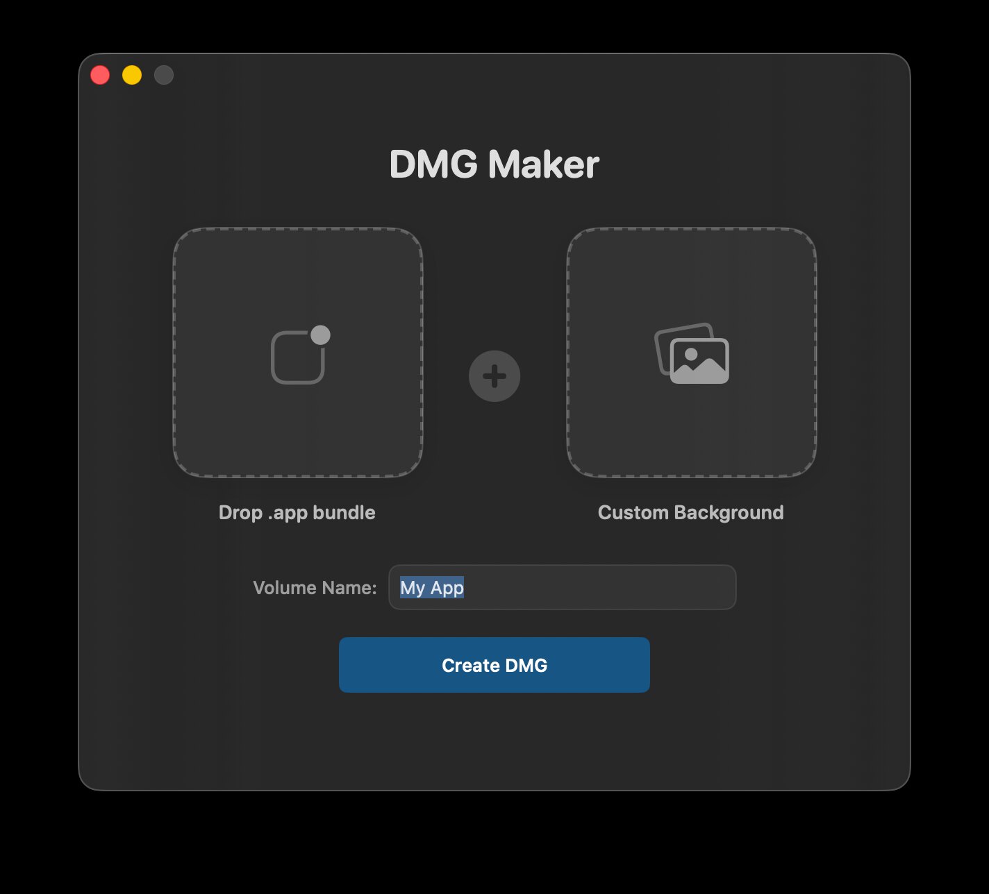 DMG Maker macOS DMG 制作工具界面