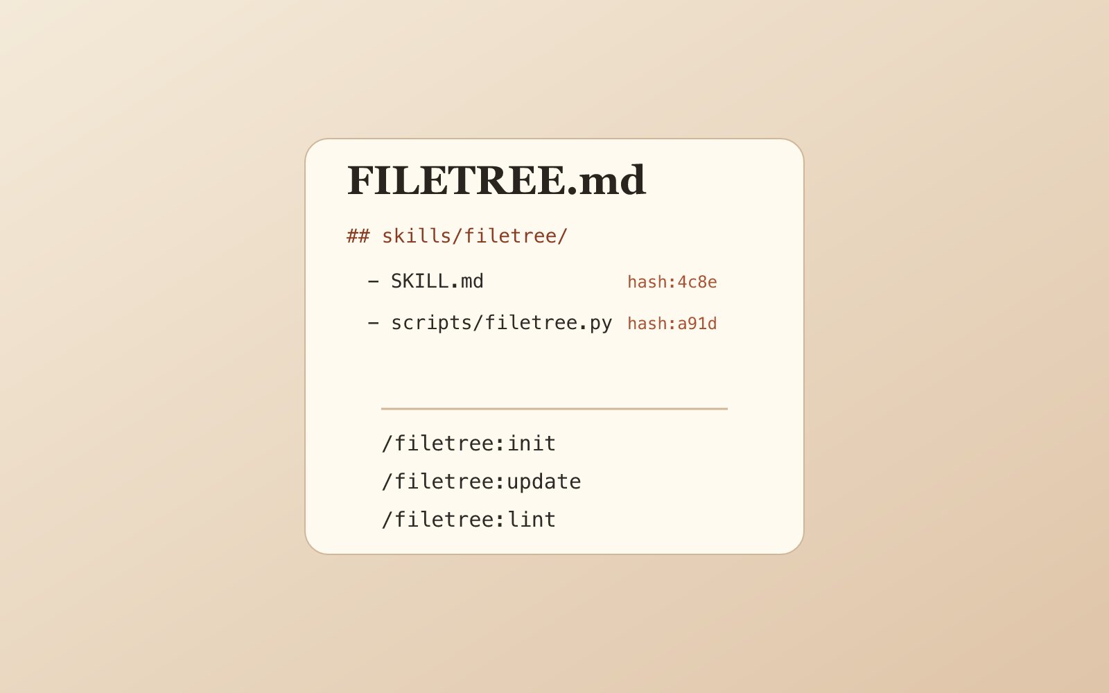 「filetree」给 Claude Code 维护 FILETREE.md：用文件索引减少反复读仓库的 token 浪费