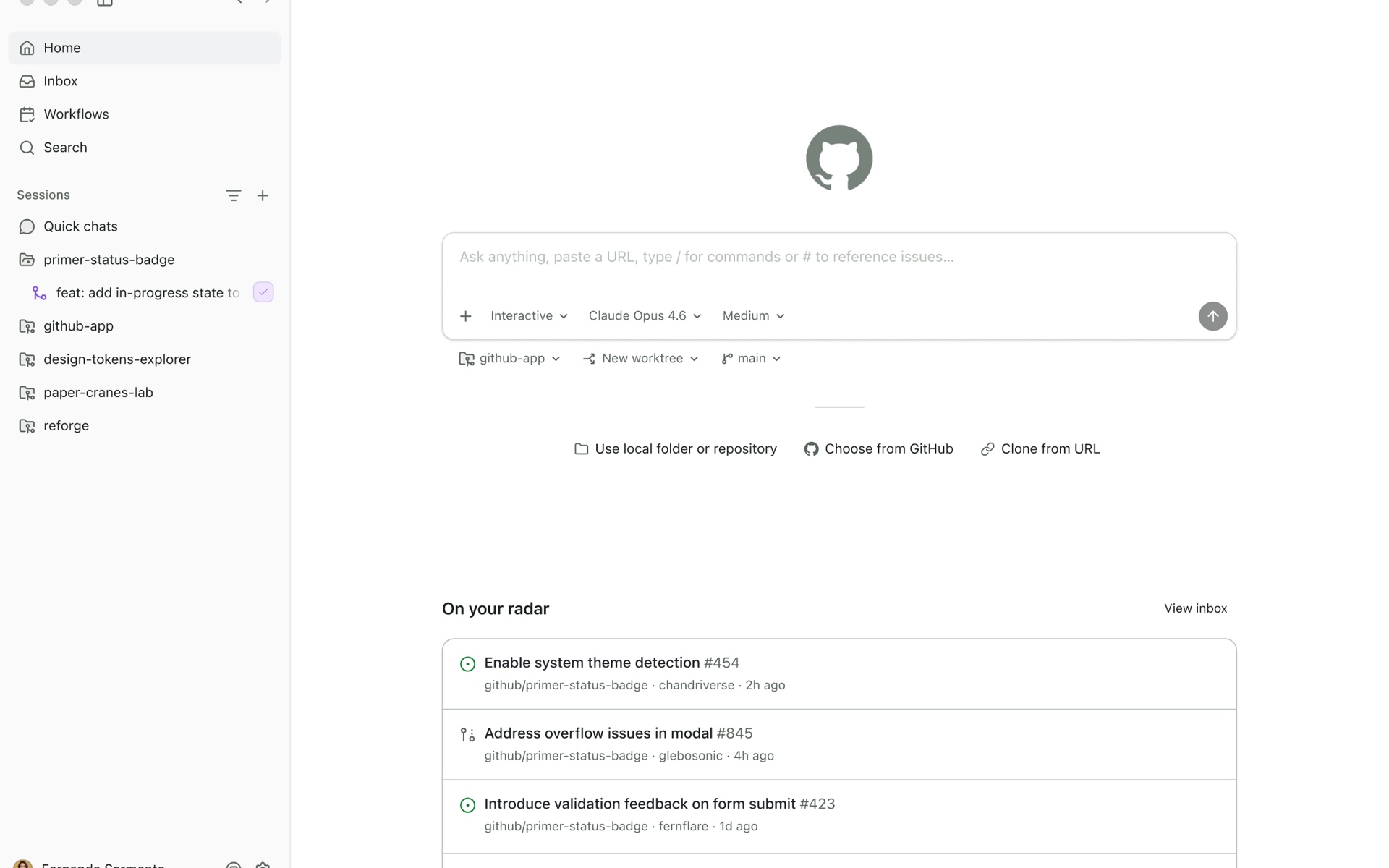 「GitHub Copilot app」GitHub 官方桌面应用：把并行 Agent、Issue 和 PR 生命周期放到一个工作台