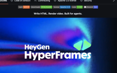 「HyperFrames」用 HTML 写视频：面向 AI Agent 的开源视频渲染框架