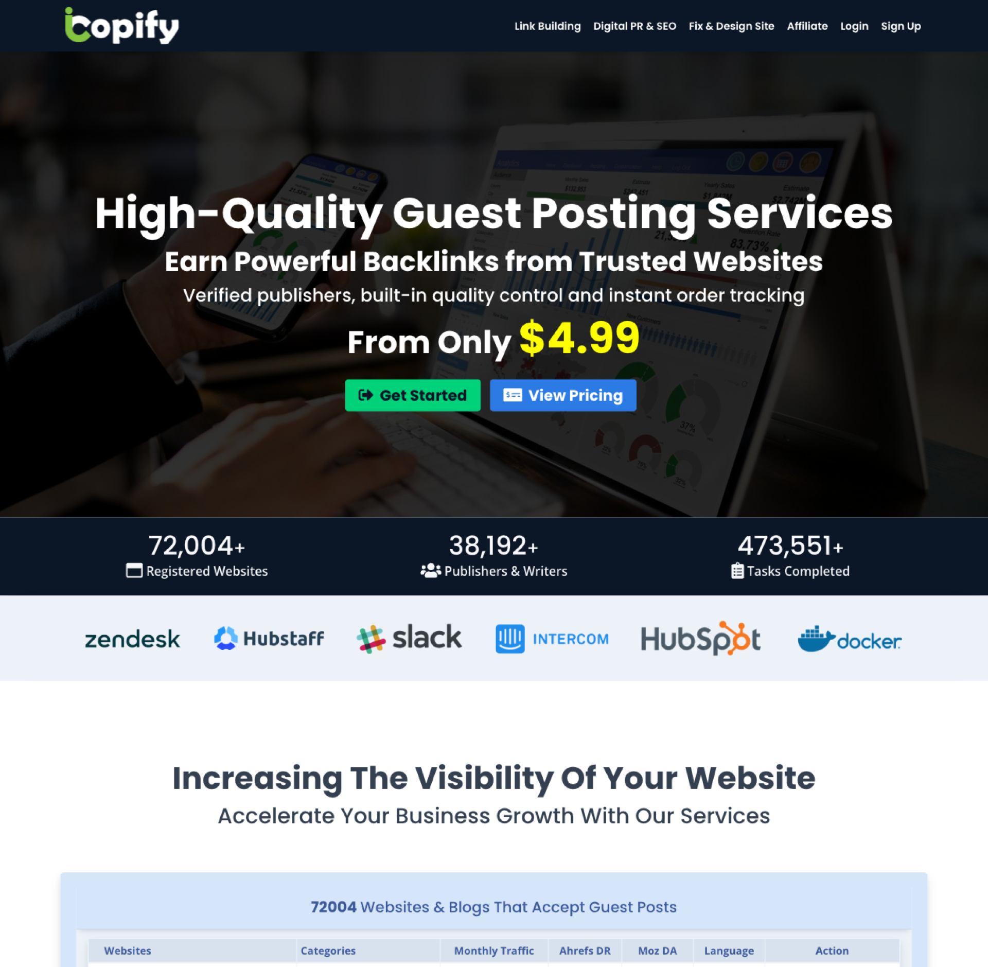 iCopify guest posting marketplace