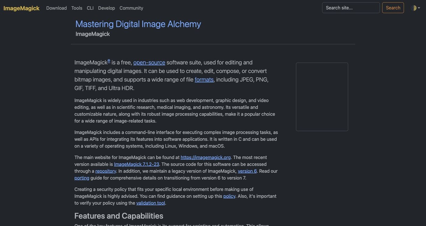 ImageMagick 官网首页