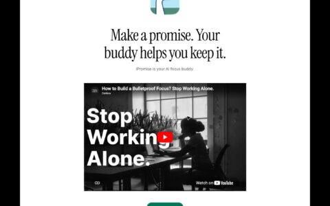 「iPromise」Mac 上的 AI 专注搭子：先承诺一件事，再帮你把注意力拉回来