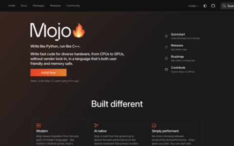 「Mojo」像 Python 一样写、像 C++ 一样跑的 AI 原生编程语言