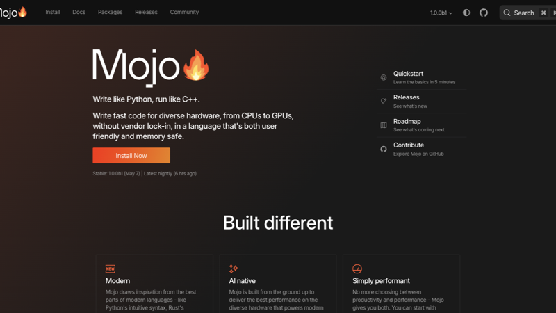 「Mojo」像 Python 一样写、像 C++ 一样跑的 AI 原生编程语言