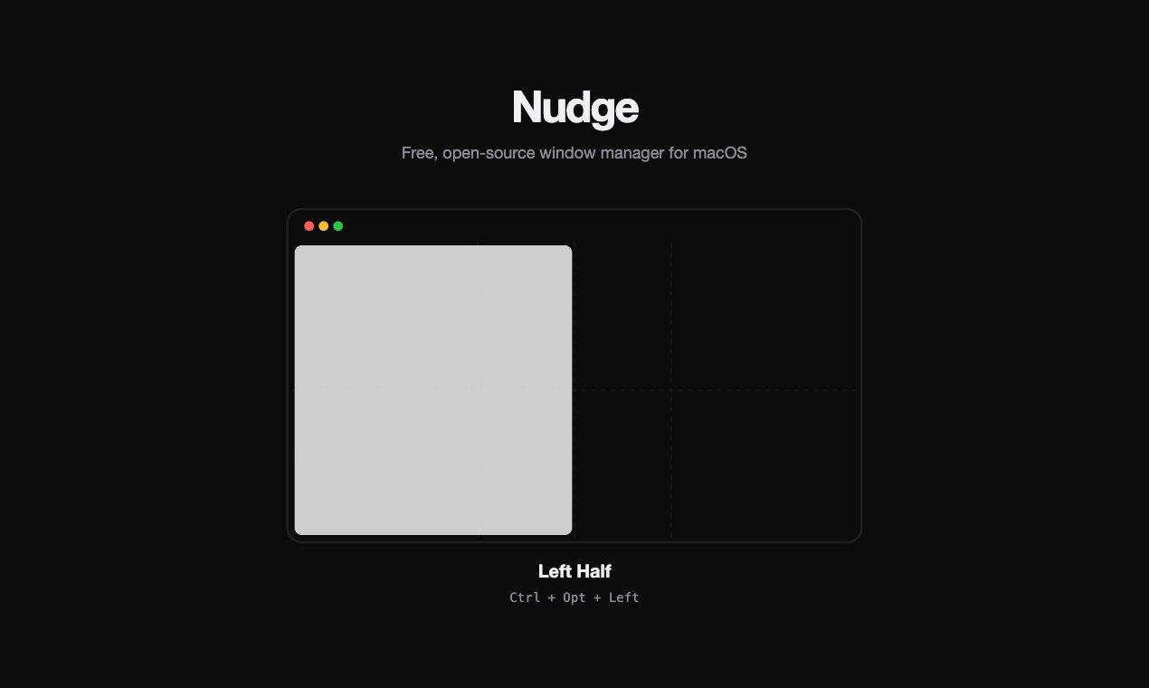 Nudge macOS 窗口吸附演示
