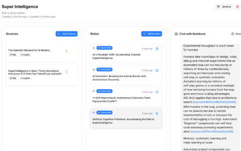 「Open Notebook」开源版 NotebookLM：私有、多模型、可自托管的研究知识库