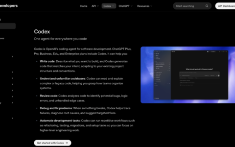 「OpenAI Codex」官方开发者入口：一个覆盖 App、IDE、CLI、Web 的编程代理