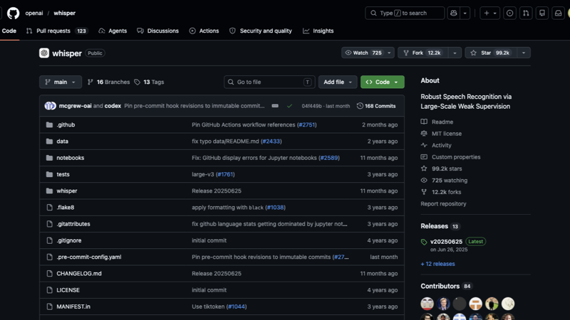 「Whisper」OpenAI 开源语音识别模型：多语言转写、翻译和语言识别一站完成