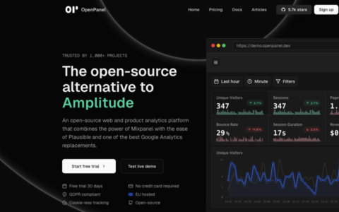 「OpenPanel」开源 Mixpanel 替代：自托管产品分析、Session Replay 和 MCP 数据查询