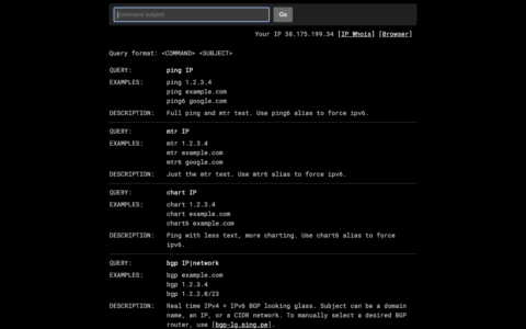 「ping.pe」多地 Ping、MTR、DNS、TCP 和 BGP Looking Glass 工具