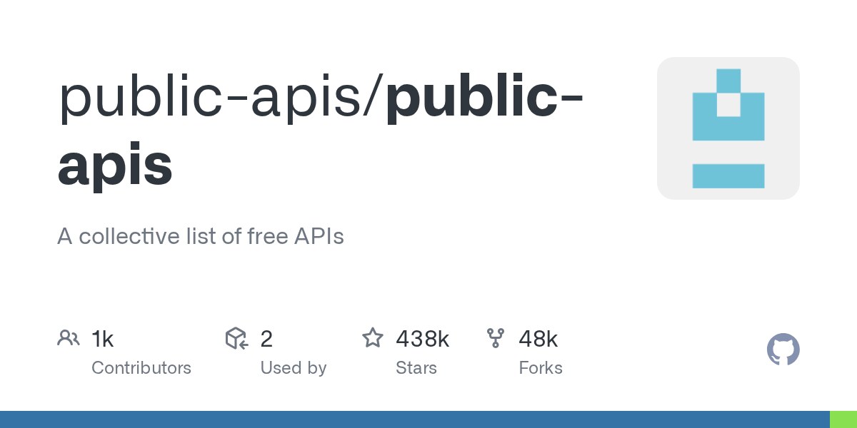 public-apis GitHub 项目预览图