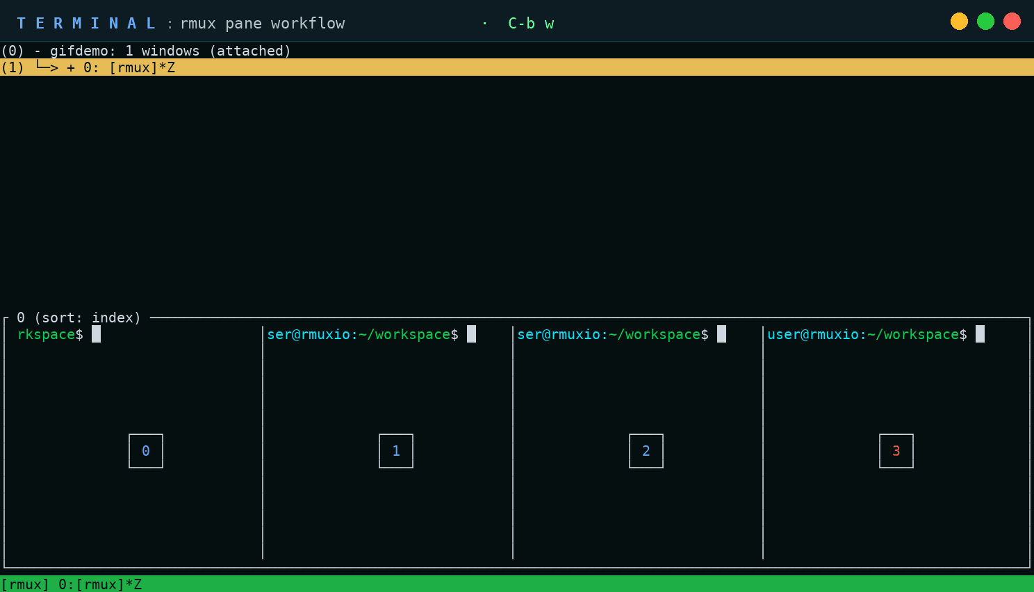 RMUX 终端窗格演示