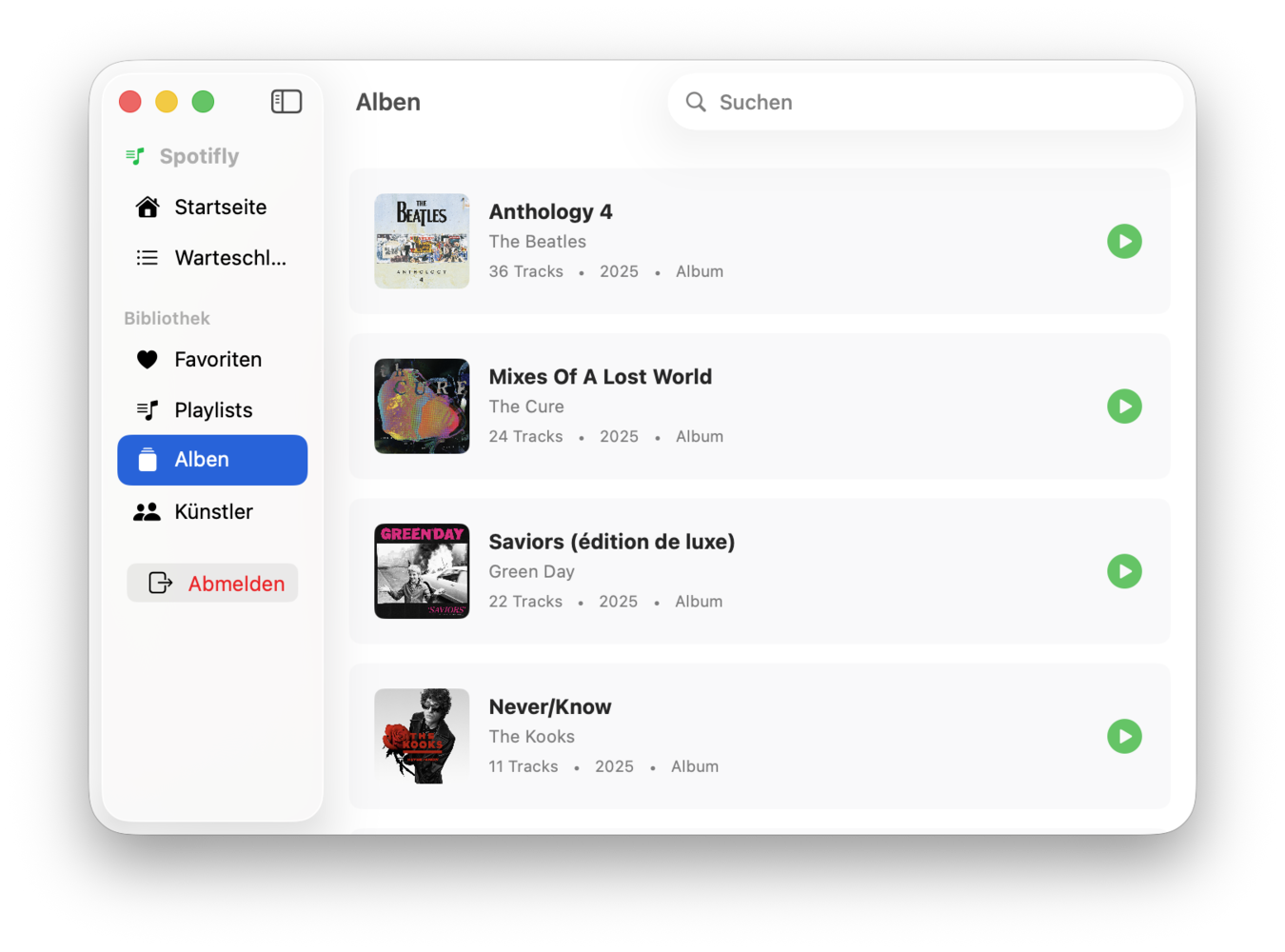 Spotifly 原生 Spotify 客户端界面