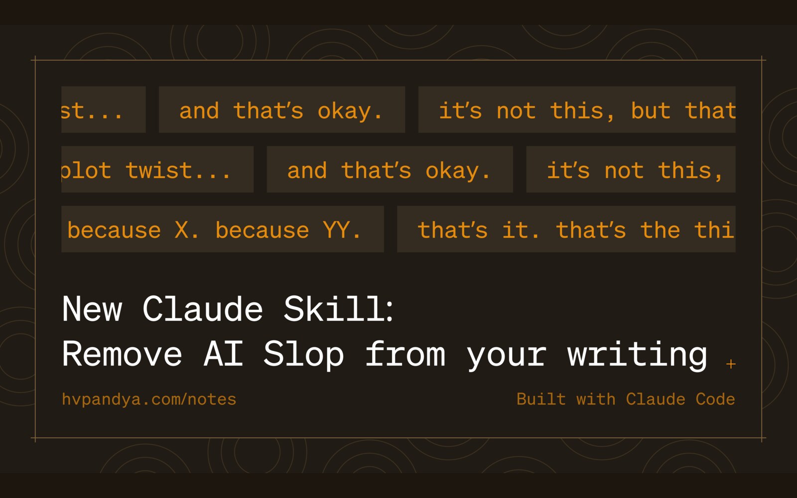 「Stop Slop」去掉 AI 文案味的开源 Claude Skill：把套路句式和空泛语气逐条剪掉