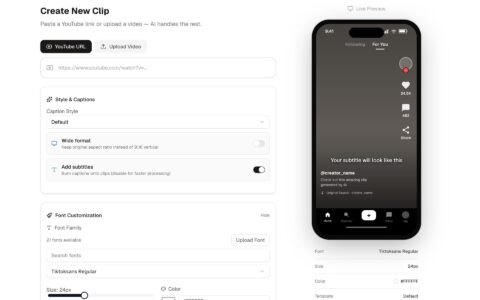 「SupoClip」开源 OpusClip 替代方案：自托管 AI 视频切片，无水印和平台锁定