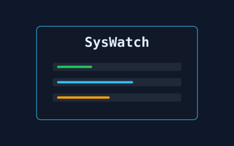 「SysWatch」一个终端里看完整台机器的系统状态
