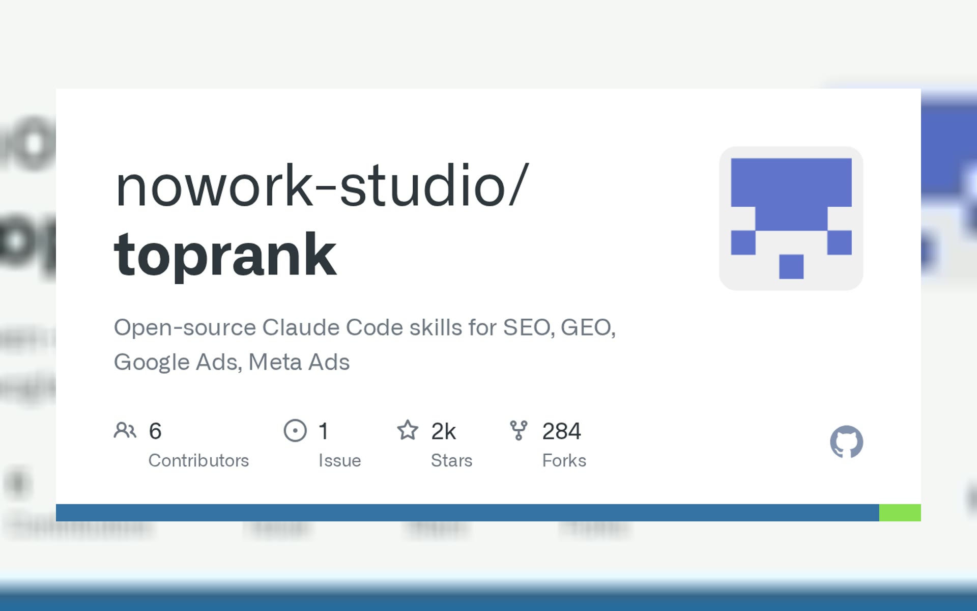 「Toprank」给 Claude Code 用的开源增长技能包：SEO、GEO、Google Ads 和 Meta Ads 一起管