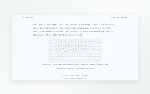 「TYPE.review」李笑来做的真实文本打字练习工具