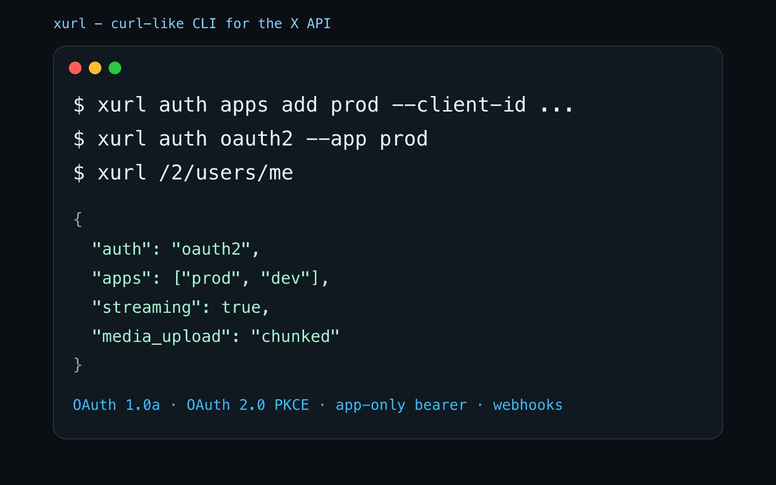 xurl 命令行使用示意