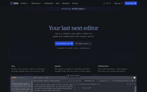 「Zed」高性能开源代码编辑器：为人类和 AI 协作而生的 Rust 编辑器