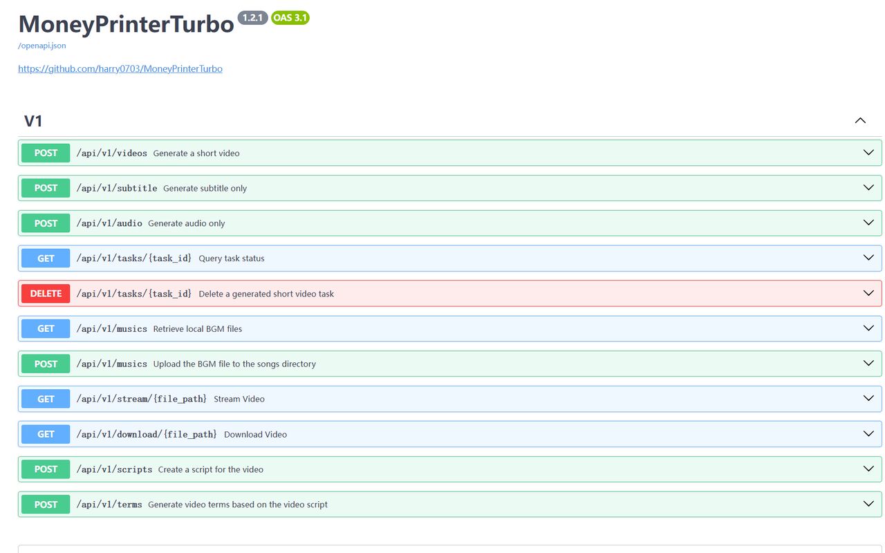 「MoneyPrinterTurbo」76k Star 开源短视频生成器：给主题就能自动写文案、配素材和合成视频