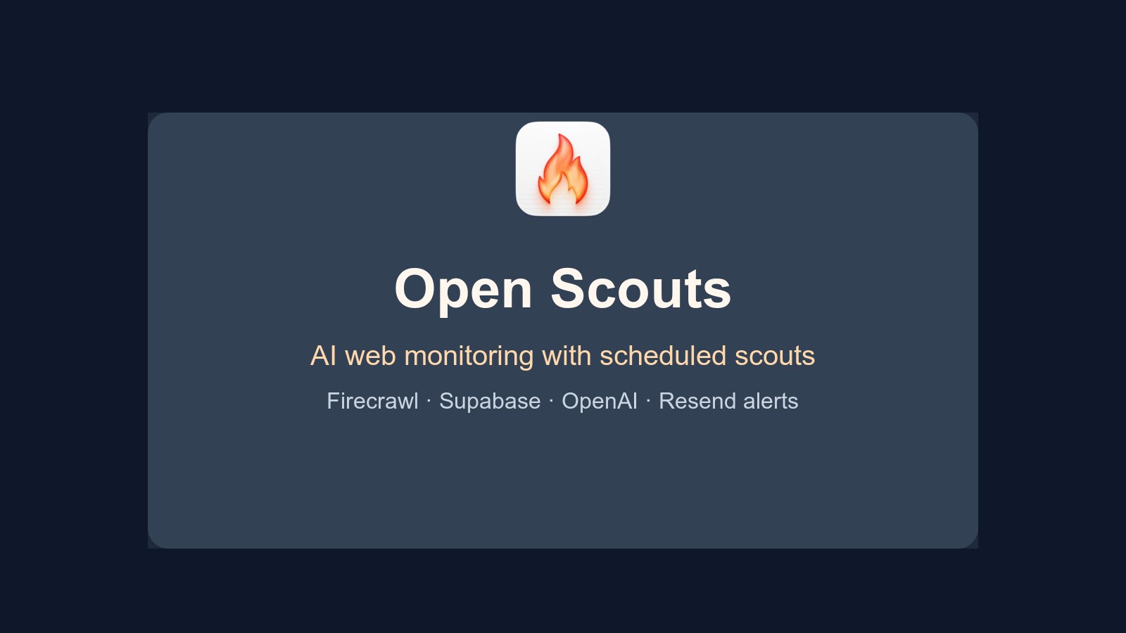 Open Scouts AI 网页监控平台