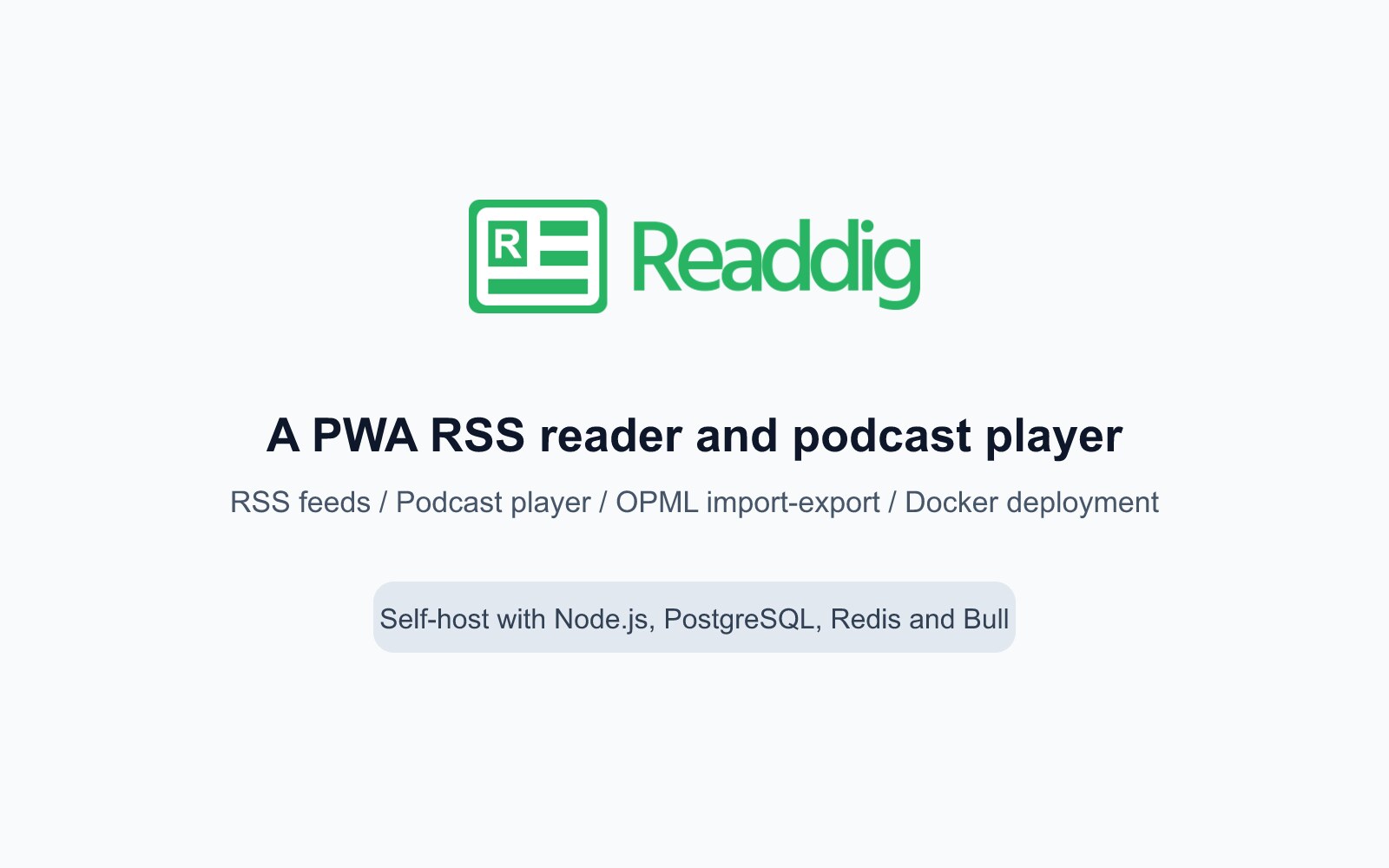 Readdig RSS 与播客阅读器介绍图